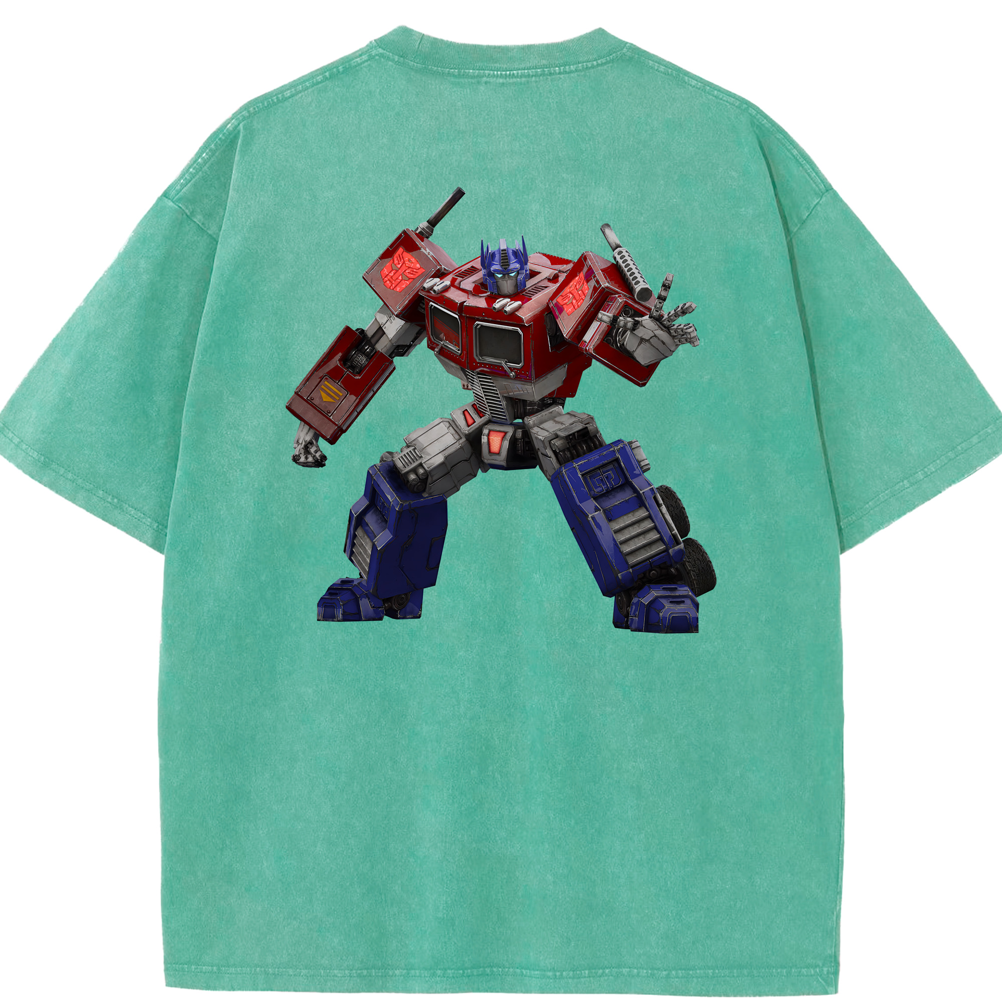 （画像用） Transformers トランスフォーマー 綿100% ヴィンテージ風 半袖Tシャツ（背面プリント）